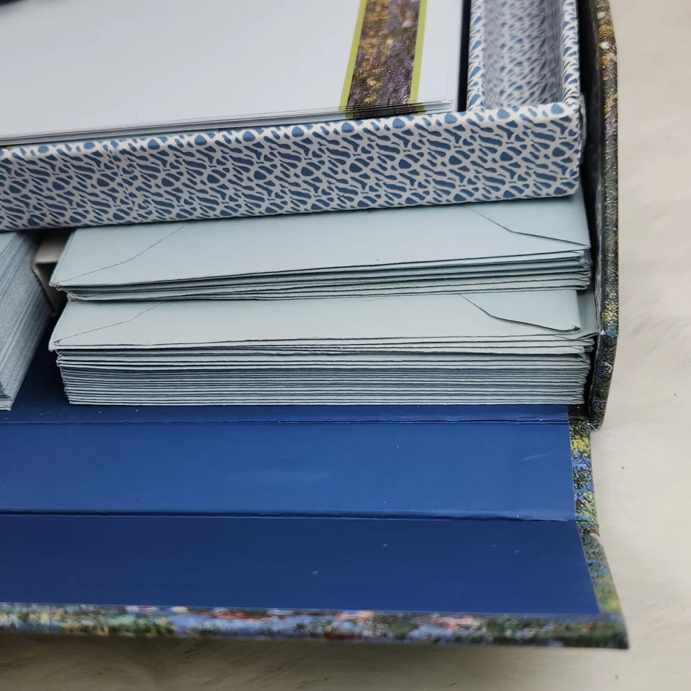 The Monet Desk Set, 20 Monet Cards, Stationery, envelopes & pen, ENGLAND, '98